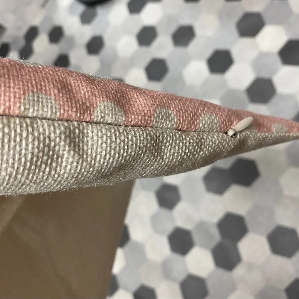 pink‎ polkadot pillow cover sham 17”